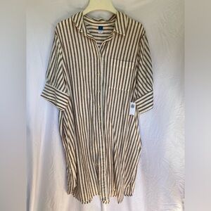 Old Navy Linen Shirt Dress with Pockets
